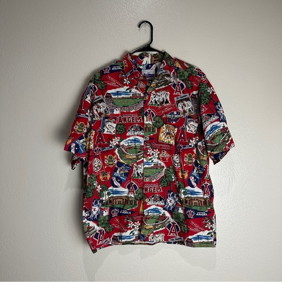 Reyn Spooner Anaheim Angels Vintage Shirt Size Large - Picture 1 of 7